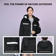 thumbnail image 4 of Women's Winter Workwear Parka Down Jacket - Goose Down Filled, Removable Hood, Warm Fashion Outerwear for Office & Daily, 4 of 7