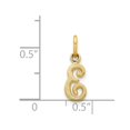 thumbnail image 4 of Auriga Fine Jewelry 14K Yellow Gold Script Letter E Initial Pendant for Women, 4 of 6