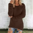 thumbnail image 2 of Harpily Women's Fashionable Long Sleeve Pullovers Loose Fuzzy Jumper Sweater Brown XXXXL, 2 of 7