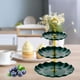 thumbnail image 4 of Bandeja De Almacenamiento Torre De Postres Plato De Dulces De Postre Almacenamiento De Autoayuda Para El Hogar Verde Oscuro Sunnimix Soporte para cupcakes de postre, 4 of 7