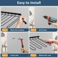 thumbnail image 6 of 2Pcs Boot Rack Metal Wall Mounted Boot Rack Sturdy Shoe Organizer Hanging Shoe Organiser for Tall Boots, 6 of 9