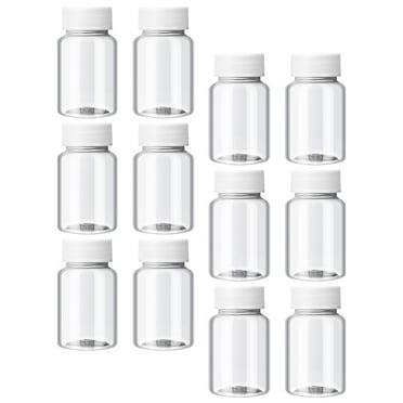 12pcs Medicine Bottles Travel Bottles Plastic Bottles Refillable Bottles with Caps( )