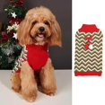 thumbnail image 2 of Dsscvnef Pet Sweater in Classic Red & Green Color Block With Snowflake Bowtie & Round Neck for Comfortable Christmas Celebrations Pet Clothes Rack Small Pet Clothes Hangers Metal, 2 of 3