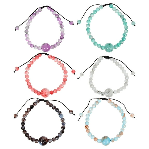 XIRQI Motion Sickness Bracelets 6Pcs Anti Nausea Wristband Adjustable for Travel