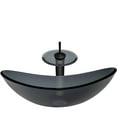 thumbnail image 4 of Novatto Bigio NSFC-324G001MB Oval Clear Smoke Grey Glass Vessel Sink Set, Matte Black Faucet, Drain, Mounting Ring, 4 of 6