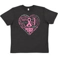 thumbnail image 3 of Inktastic Breast Cancer Awareness Heart Words Youth T-Shirt, 3 of 5
