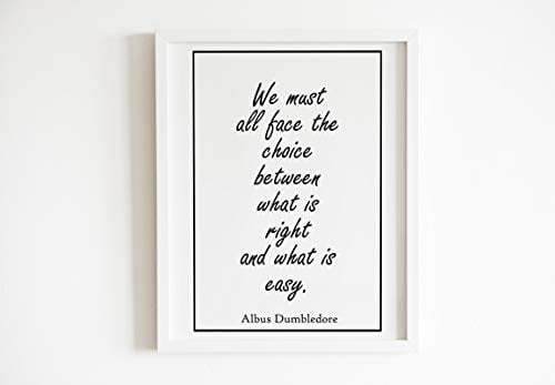 Harry Potter Quote Poster Print Wall Hanging Movie Film Gift Present Home Decor