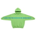 thumbnail image 2 of Personalized I Love You Thiiiis Much Hoodies for Couple Long Sleeve Pullover Tops Color: Green Size: M, 2 of 6