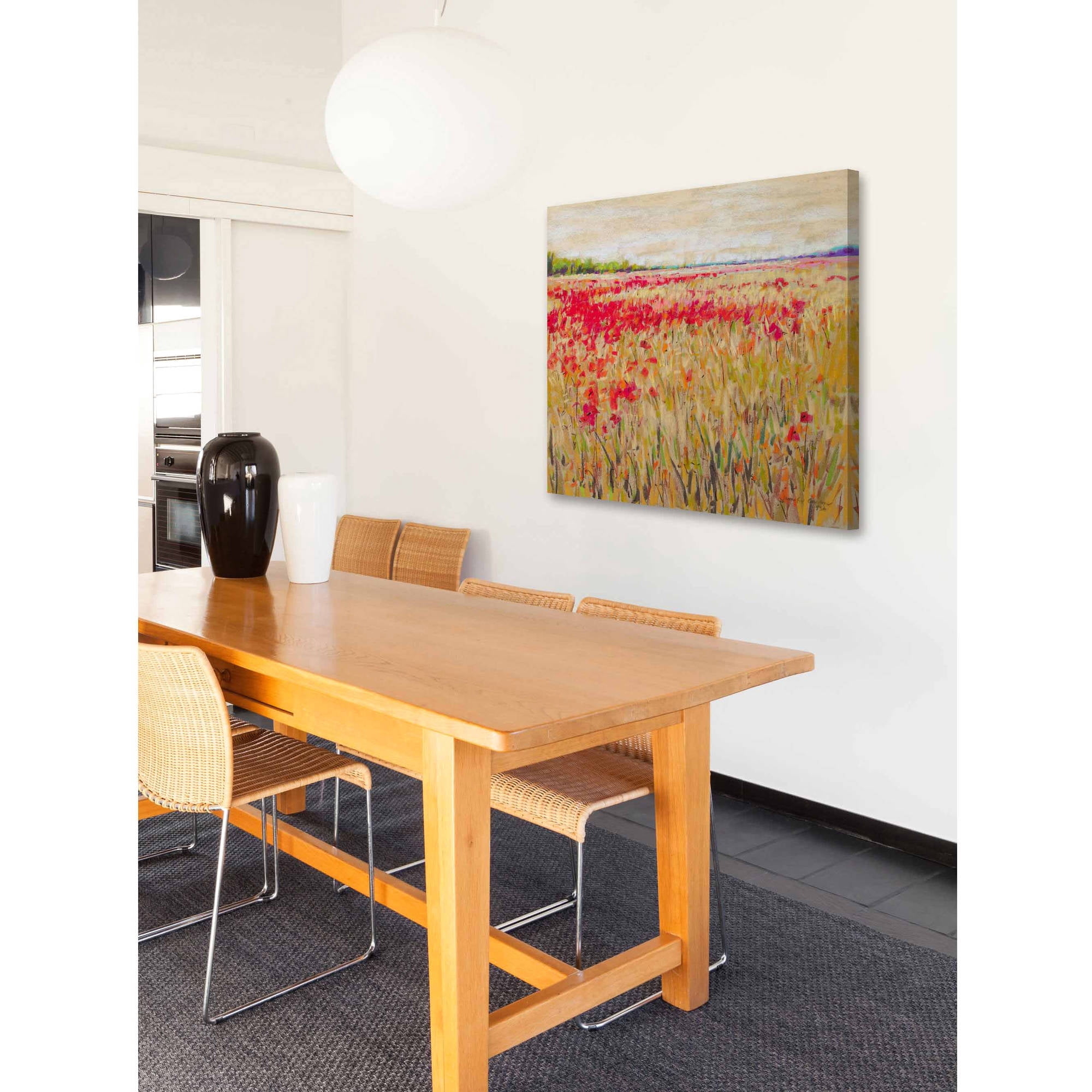 "Poppies Evening Light XV" Painting Print on Wrapped Canvas
