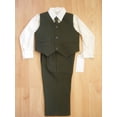 thumbnail image 5 of Olive GREEN Vest Suit Set Formal Infant Toddler Boy Wedding 12M 18M 24M 2T 3T 4T, 5 of 9