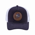 thumbnail image 2 of Unisex V2 Embroidered And Laser-Engraved Gemini Zodiac (May 21, June 20), 5-Panel Trucker Hat, Dark Grey/White, Adjustable Fit, 2 of 3