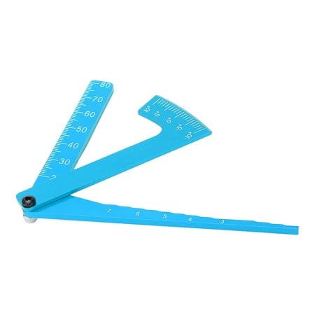 

Adjustable Wheel Height & Rim Measure Tool for Universal Use - Blue Aluminum Camber Angle Ruler