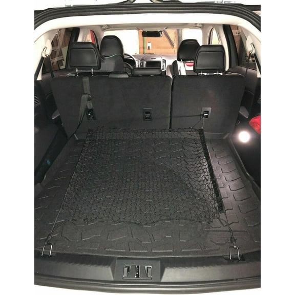EACCESSORIES EA Trunk Organizer Cargo Net for LINCOLN MKC 2015-2019 – Floor Style Cargo Net for SUV – Premium Mesh Elastic Car Trunk Organizer Vehicle Carrier Storage – Compatible with LINCOLN MKC