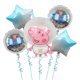thumbnail image 3 of Juego de 5 globos de la serie Peppa Pig con dibujos animados para Navidad, Papá Cerdito, George, decoración de cumpleaños para niños, globos de aluminio para fiestas, 3 of 5