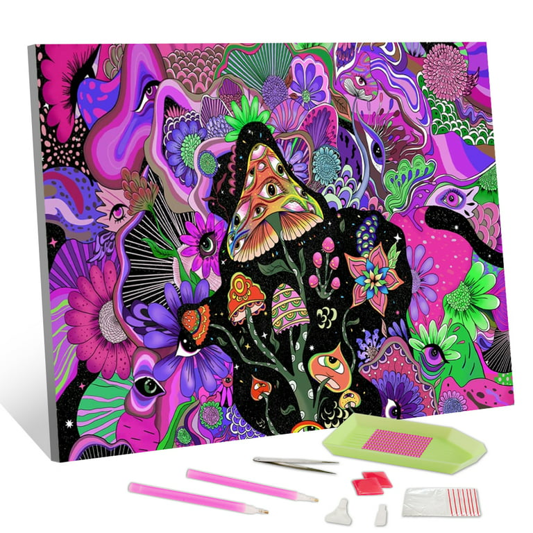 Daicur Diamond Painting Kits, 6 Pack Mushroom Diamond Art Kits for