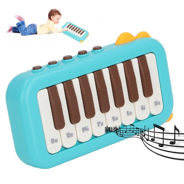 Teclado de piano de Bolsillo para Niños, Juguete de Instrumento Educativo Musical en Miniatura de 15 Teclas, Juguetes Musicales Portátiles para Niños, Piano Electrónico