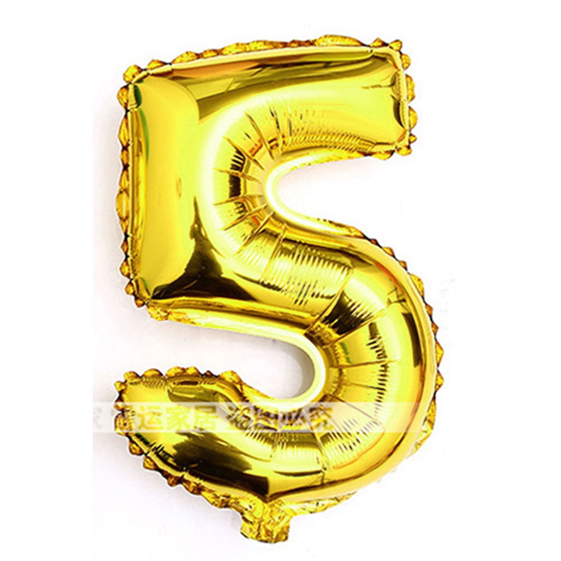 Foil Number 5 Shape Helium Balloon Birthday Wedding Party Decor Gold