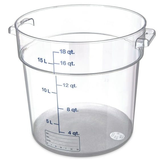 Carlisle 1076807 StorPlus 18 Qt. Round Food Storage Container