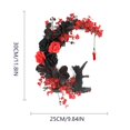 thumbnail image 3 of LKWLPD Moon Cat Wreaths for Front Door 2024 New Black Cat Crescent Moon Wreath Cute Cat Garland Valentines Day Decorations for Outdoor Indoor Decor Wall Window Home Party,C One Size, 3 of 4