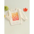 thumbnail image 3 of Musuos Child Halloween Sweatshirt 6 12 18 24M 3 4T Casual Letter Print Long Sleeve Round Neck Loose Pullover Spring Fall Tops for Toddler Boys Girls, 3 of 8