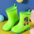 thumbnail image 2 of Rain Boots for Kids Kids Cartoon Dinosaur Rubber Water Shoes Classic Children Rain Boots Mud Boots Boy Rain Boots Green 3 Years-4 Years, 2 of 4