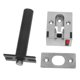 thumbnail image 1 of 1 juego de cerradura de seguridad oculta con cadena para puerta, de acero inoxidable, antirrobo, para casa, dormitorio, apartamento, hotel, oficina, color plateado., 1 of 7