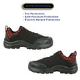 thumbnail image 3 of vangelo ASTM CSA Approved Steel Toe Men Safety Shoe HELMUT-1 Puncture and Toe Protection Non-Slip Black Red Size 10.5W, 3 of 5