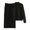 Black, variant on SRZYMJ Women Knit Sweater Dress Set Long Sleeve High Neck Pullover Top And Midi Skirt Two Piece Outfit Casual Floral Jacquard Design