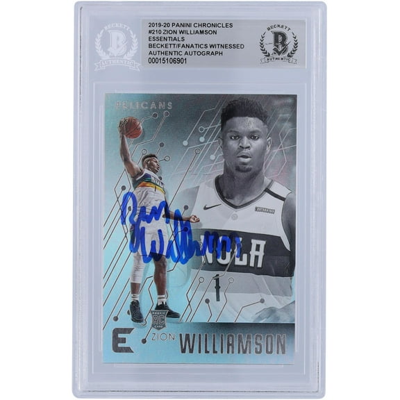 Zion Williamson New Orleans Pelicans Autographed 2019-20 Panini Chronicles Essentials #210 Beckett Fanatics Witnessed Authenticated Rookie Card - Fanatics Authentic Certified