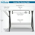 thumbnail image 5 of Sew Ready Comet Sewing Table Folding Top Adjustable Platfomr Black/White, 5 of 14