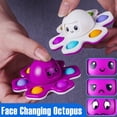 thumbnail image 3 of Fidget Toys Face-Changing Toy Stress Relief Simple Dimple Keyboard Push Bubble Sensory Toy, Pink, 3 of 9