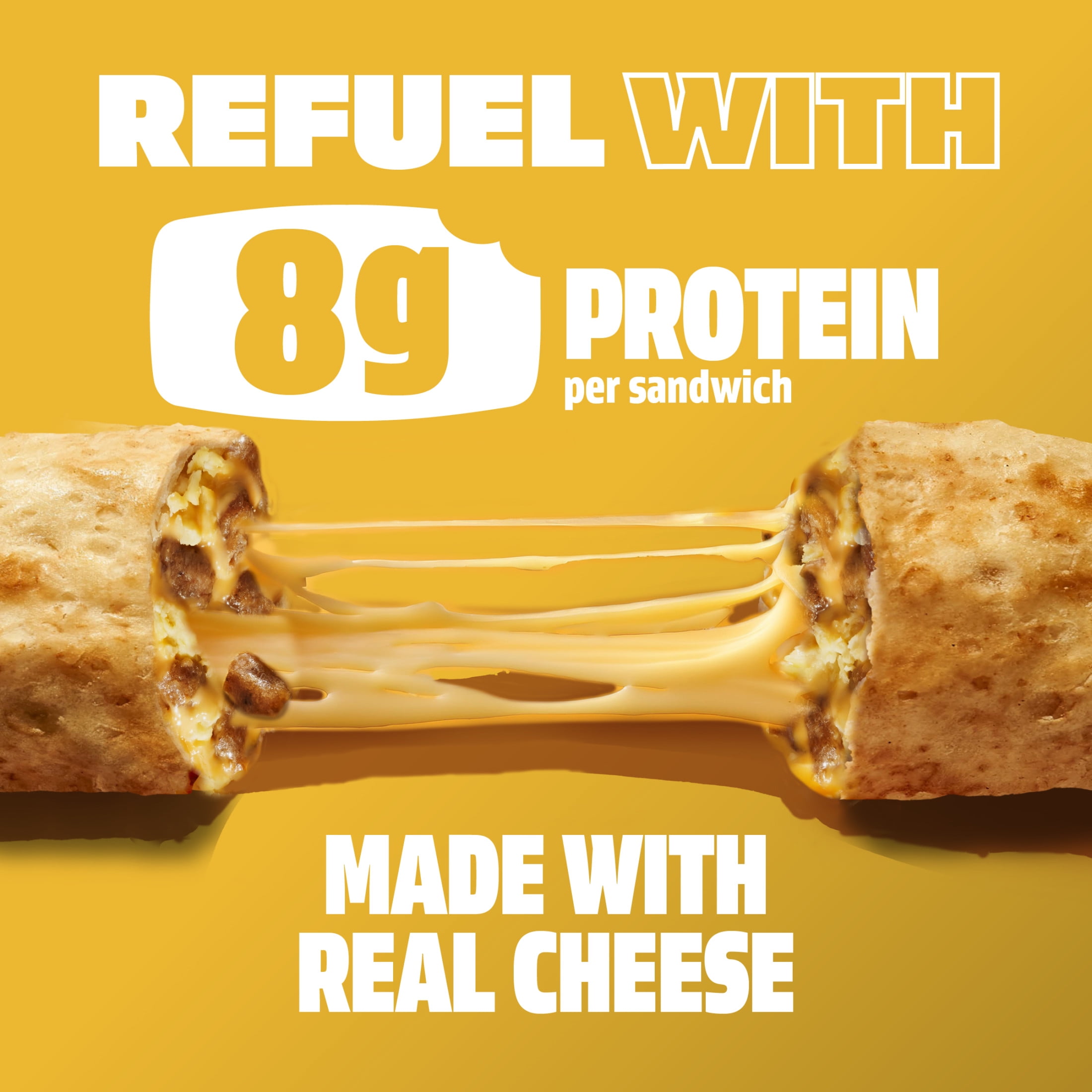 Hot Pockets Frozen Breakfast Sandwich, Sausage Egg and Cheese, Croissant Crust, 8g of Protein per Sandwich, 17 oz, 4 Pack (Frozen)