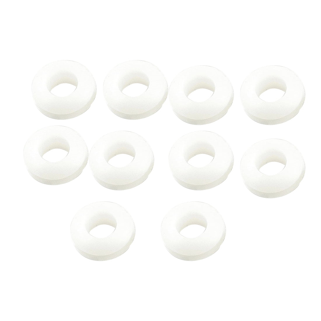 10 Pcs 0.31 Inch Inside Diameter Wear Resistant Rubber Grommets White