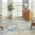 thumbnail image 2 of Nourison Pompeii Nature Ivory Grey Blue 9' x 12' Area Rug (9x12), 2 of 8