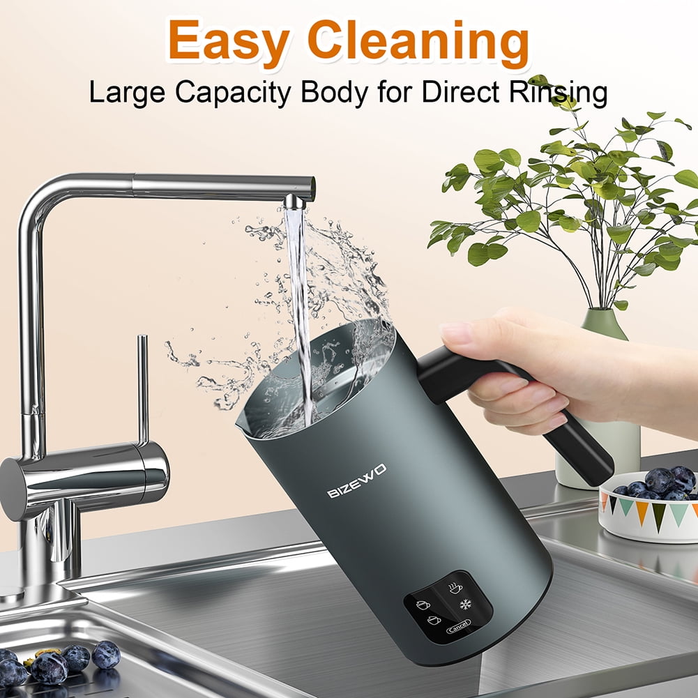 Kepooman Milk Frother, 4 in 1 Electric Automatic Milk Steamer with LED Touch Screen Pan Kepooman Milk Frother, 4 in 1 Electric Automatic Milk Steamer with LED Touch Screen Pan