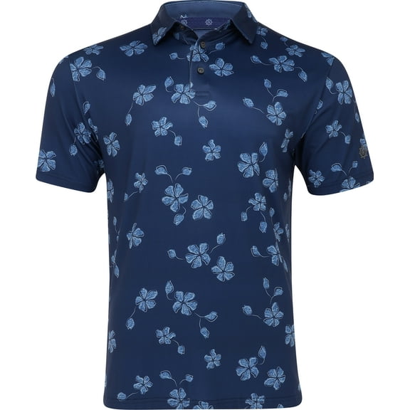 Ben Hogan AllOver Floral Estate Blue Shirt Men L