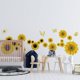 thumbnail image 1 of 2 juegos de calcomanías de pared de girasol, pegatinas de flores, murales, mariposas, decoración de pared para dormitorio, oficina, baño, sala de estar, calcomanías de pared florales, decora, 1 of 5