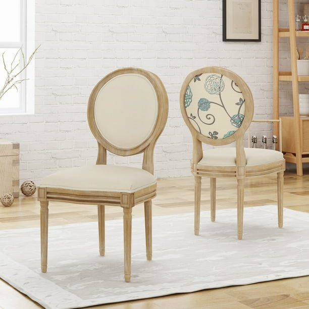 Noble House Nicole Fabric Upholstered, Noble House Home Furnishings Dining Chair 2 Piece Set Ivory