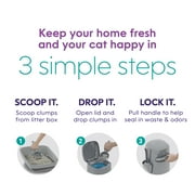 Litter Genie Easy Roll Cat Litter Disposal Pail, Odor Control, Includes Refill Bags & Scoop