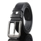 thumbnail image 1 of Cinturones para hombre grandes y altos de 47.2 pulgadas, cinturón de piel para hombre, cinturón de trabajo casual, color negro, 1 of 4