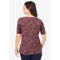 thumbnail image 3 of Jessica London Women's Plus Size Stretch Cotton Square Neck Tee, 3 of 6
