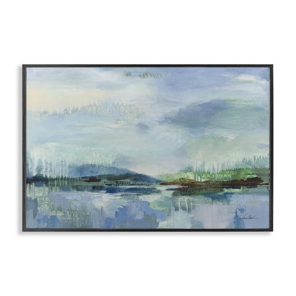 Stupell Industries Rain Over The Lagoon Black Framed Giclee Art, design by Silvia Vassileva