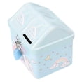 thumbnail image 4 of Kids Piggy Bank Girl Money Saving House Shaped Storage Holder Sky-Blue Tinplate 1Set, 4 of 5