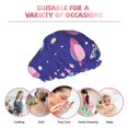 thumbnail image 6 of Kdxio Space Print Shower Cap for Women,Elastic and Reusable,Double Waterproof Layers Bathing Hat, 6 of 6