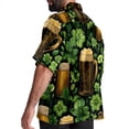 thumbnail image 3 of Saint Patrick's Day Men's Short Sleeve Poplin Shirt, Casual Printed Button Down Top for Summer Beach, Spread Collar Unisex Beach Shirt, 3 of 6