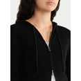 thumbnail image 3 of No Boundaries Two Way Zip Up Hoodie Sweater, Lightweight, Women's, 3 of 4