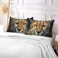 thumbnail image 6 of GZHJMY Cute Little Leopard Plush Pillow Case,Zippered Bed Pillow Pillowcases,Super Soft and Cozy Pillowcase Covers for Sleep - King Size 20x40in Home Decor, 6 of 7