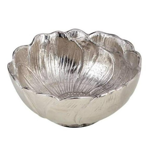 Elegance Nickel Plated Lotus Bowl, 4.5 in.