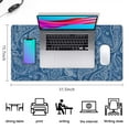 thumbnail image 5 of Long Mouse Pads for Desk,Blue Pioneer Flower and Paisley Pattern Desk Mats on Top Of Desks, Desk Mouse Pad Extra Large with 3mm Non-Slip Base and Stitched Edge for Gaming,Office,Work,Home 31.5"x15.7", 5 of 6