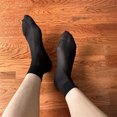 thumbnail image 5 of Mens Thin Sheer Silk Formal Dress Suit Socks Casual Business Socks Nylon Breathable Striped Short Tube Ankle Socks, 5 of 9